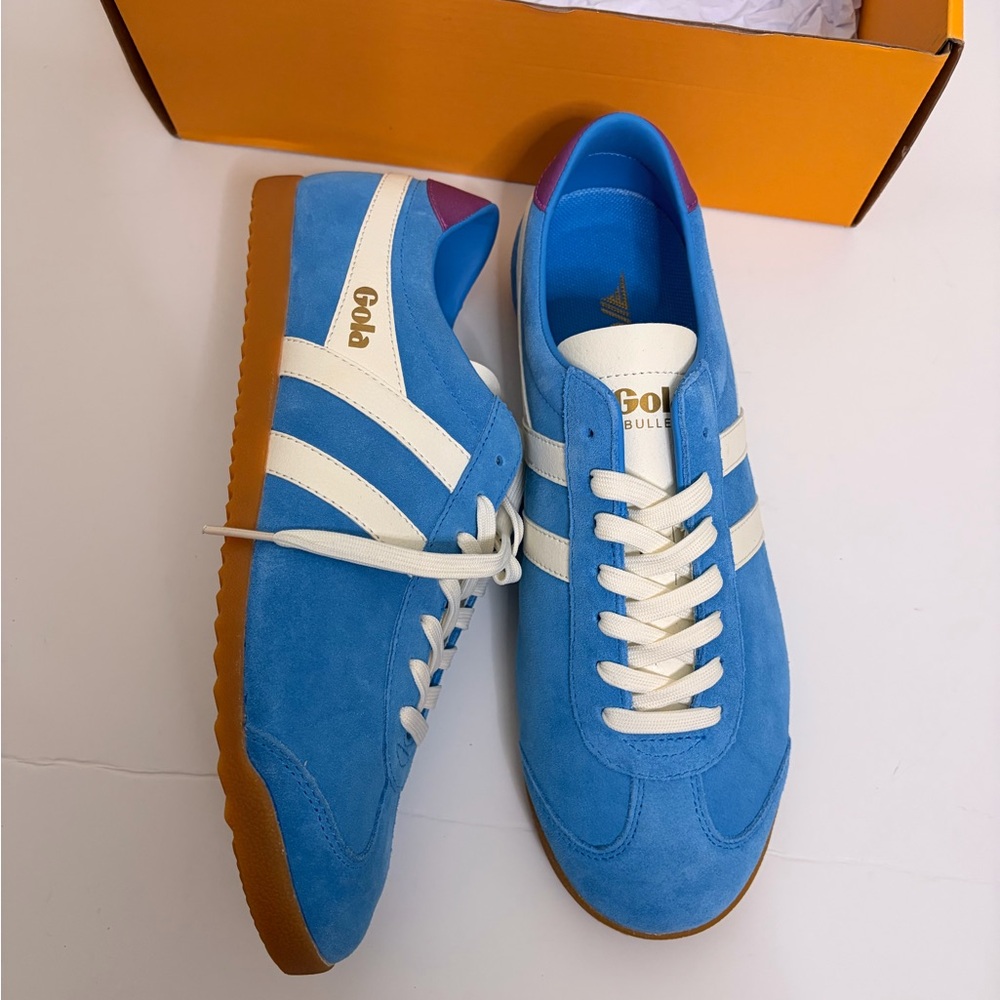 NWT - GOLA RETRO CLASSIC BULLET BLUE SUEDE SNEAKERS 💙👟😍 Size 11 - Picture 5 of 7